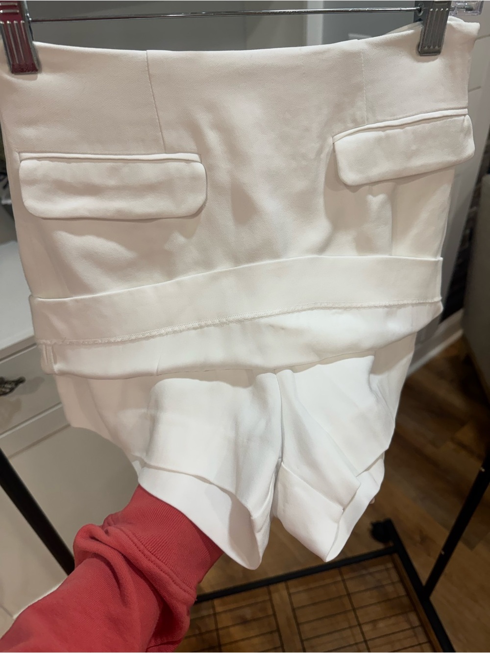 SOLID & STRIPED Optic White Mini Skirt with Flap Pocket Accents - Picture 3 of 5